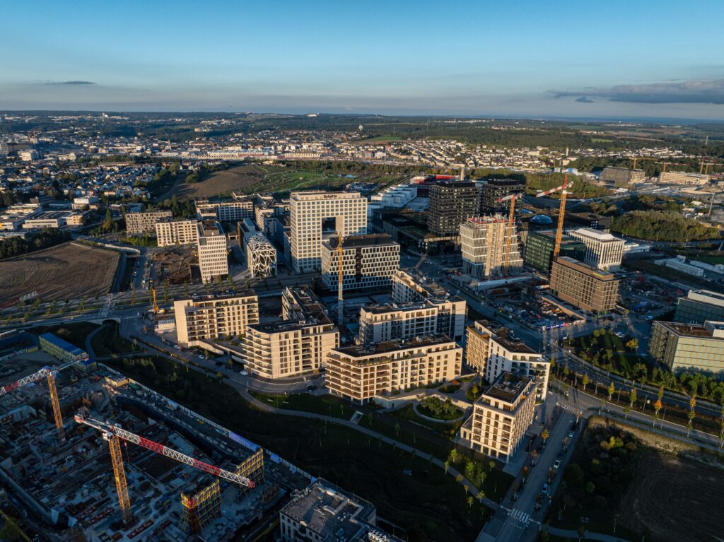 Coeur de quartier Cloche d'Or vue drone